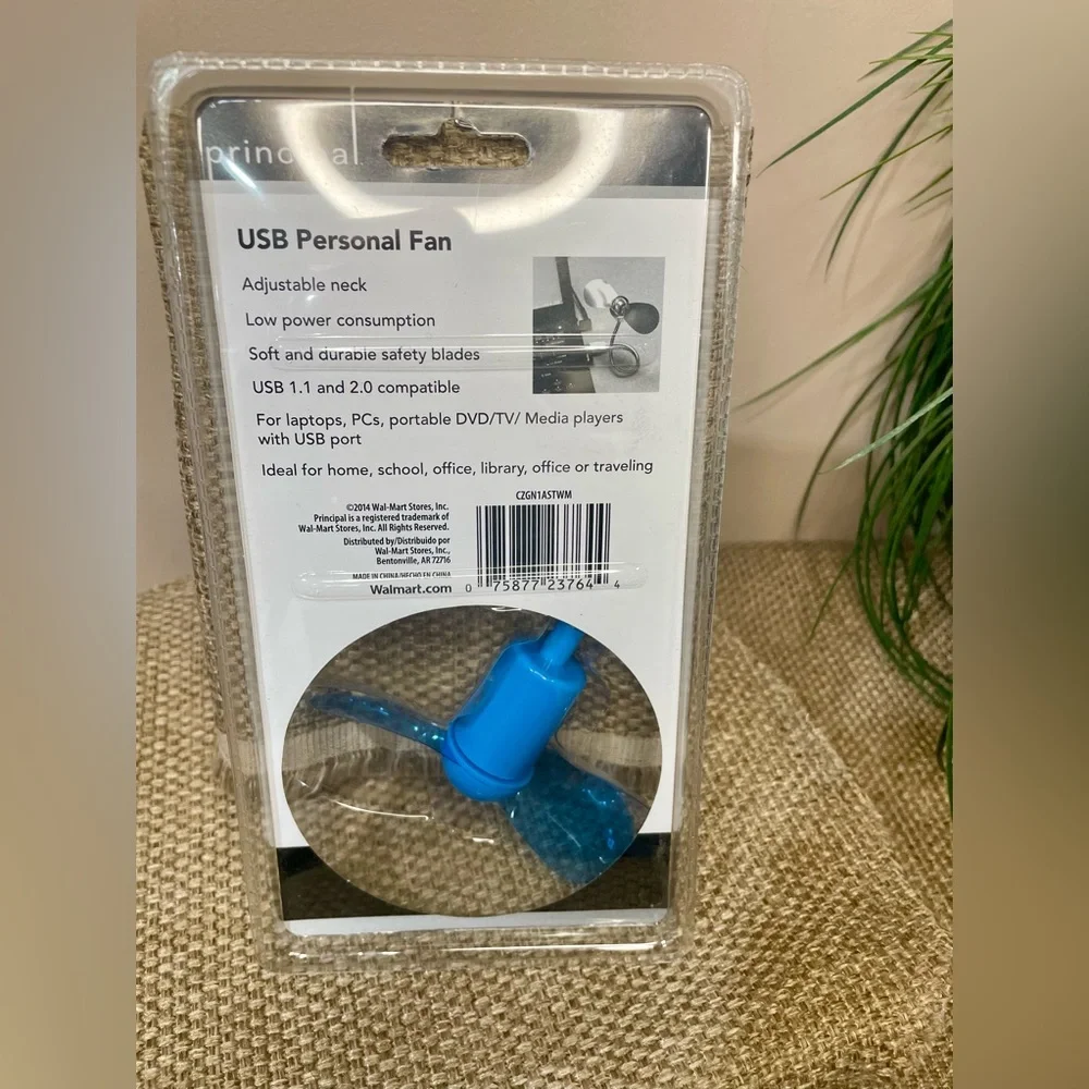 USB Mini Fan - Blue